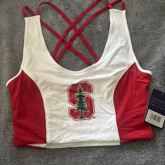 Stanford University Red and White Sports crop top - Picture 1 of 9